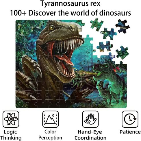 Jigsaw Puzzles 60 Pieces Puzzles for Kids Ages 4-8 Learning Educational Toy Puzzles for Children Girls and Boys Packed in Tin Box (AW-O97S-6ZUV) in Saudi Arabia