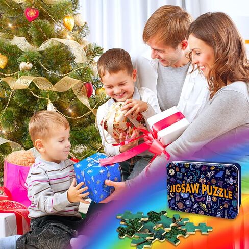 Jigsaw Puzzles 60 Pieces Puzzles for Kids Ages 4-8 Learning Educational Toy Puzzles for Children Girls and Boys Packed in Tin Box (AW-O97S-6ZUV) in Saudi Arabia