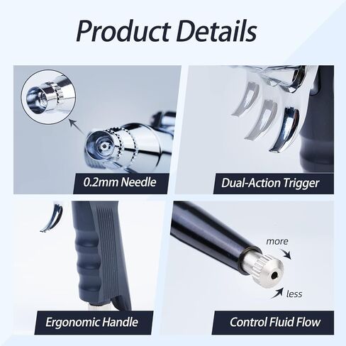 LYMMIYTC Airbrush Utility Parts Kit with 3 PCS 0.3mm Airbrush Spray Gun Needle/Nozzle/Spanner Replacement Parts in Saudi Arabia