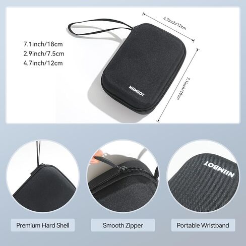 NIIMBOT B21 Label Maker Case Portable Case for B1 Label Maker, Compatible with M110 T50M PM220 Label Printer Box, Black in Kuwait