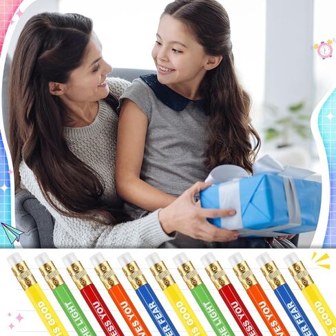 Jetec 50Pcs Inspirational Golf Pencils Christmas Mini Half Pencils Bulk with Eraser Back to School Gifts for Boys, Girls, Students and Teachers Office Supplies(Candy Color,Inspirational) in Kuwait