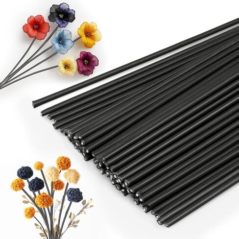Floral Wire Stems, 60 Pack Flower Stems, 2 Gauge Green Floral Stem Wire for Paper Wrapped Wreath Making Supplies in Saudi Arabia