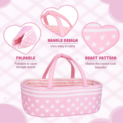 AORI 9 PCS Reborn Baby Dolls الزي مجموعة مع إكسسوارات bassinet لدمية الطفل 17-22 بوصة ، وسرير الناقل الأزرق وملابس دمية الطفل تناسب دمى الأطفال حديثي الولادة in Kuwait