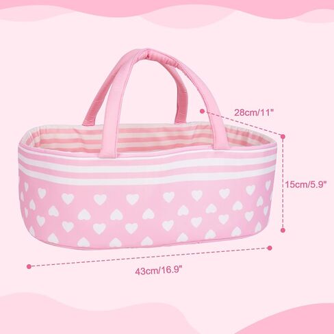 AORI 9 PCS Reborn Baby Dolls الزي مجموعة مع إكسسوارات bassinet لدمية الطفل 17-22 بوصة ، وسرير الناقل الأزرق وملابس دمية الطفل تناسب دمى الأطفال حديثي الولادة in Kuwait