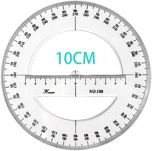 360 Degree Protractor Round Ruler Gauge Angular Drafting Tools Circle Protractor for School Education Office Classroom 11.8 Inch in Kuwait