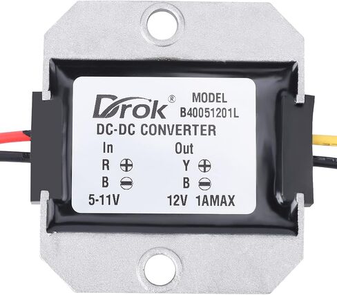 DROK 5V to 12V Step Up Converter, DC 5V-11V to 12V Boost Converter Voltage Regulator Module 3A 36W Volt Transformer Power Supply for Car Stereo Radio in Saudi Arabia