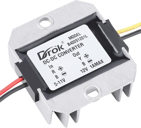 DROK 5V to 12V Step Up Converter, DC 5V-11V to 12V Boost Converter Voltage Regulator Module 3A 36W Volt Transformer Power Supply for Car Stereo Radio in Saudi Arabia