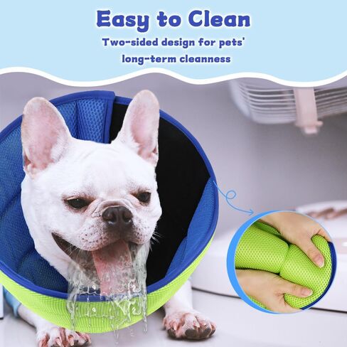 Soft Dog Cone Collar After Surgery Alternative for Dogs to Stop Licking, Comfy Collars for Large/Medium/Small Pet, Adjustable Elizabethan Neuter Recovery E Cones of Shame Neck & Head Ecollars, Cat in Kuwait