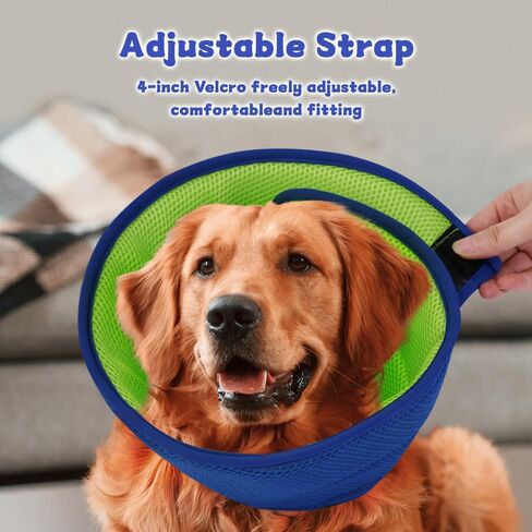 Soft Dog Cone Collar After Surgery Alternative for Dogs to Stop Licking, Comfy Collars for Large/Medium/Small Pet, Adjustable Elizabethan Neuter Recovery E Cones of Shame Neck & Head Ecollars, Cat in Kuwait