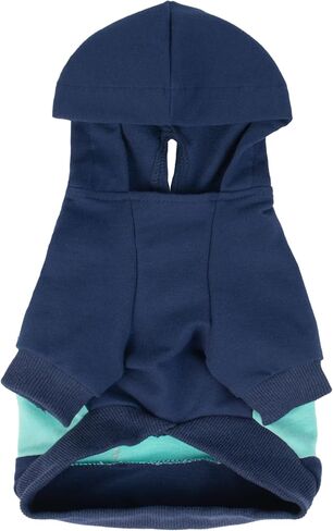 Fitwarm Color Block Hoodie ، ملابس شتوية هزلي لصبي الكلاب الصغيرة ، قميص من النوع الثقيل مع غطاء محرك السيارة ، هوديي أليف خفيف الوزن ، أزرق رويال ، أزرق فاتح ، متوسط ​​، متوسطة in Kuwait