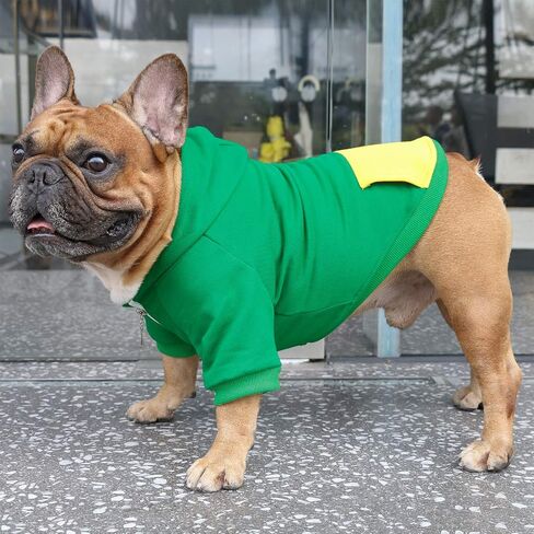 iChoue I am a French Bulldog Clothes Hoodies for Dogs Puppy Frenchie Pug English Boston Terrier Bully Pitbull Sweatshirt Sweater Clothing Cold Weather Winter Coats - Green/Medium in Saudi Arabia