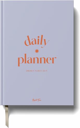 Yop & Tom Undated Daily Planner - Productivity Planner with Flower Theme - Weekly and Daily Organizer with Time Slots in Saudi Arabia