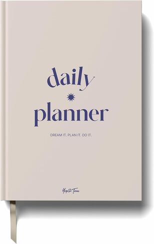 Yop & Tom Undated Daily Planner - Productivity Planner with Flower Theme - Weekly and Daily Organizer with Time Slots in Saudi Arabia