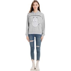 LINYUCHEN Cat Pouch Hoodie Pet Carrier Sweatshirt Large Pocket Pullover Shirt Wearable Cat Dog Carrier Hoodie