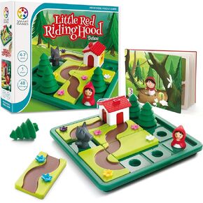 SmartGames Little Red Riding Riding Game Deluxe Building Board مع كتاب مصور للأعمار 4+