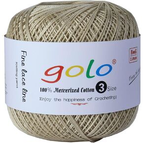 golo Crochet Thread Size 3 Yarn for Hand Knitting Crochet Yarn for Crocheting Black Yarn 901 in Saudi Arabia