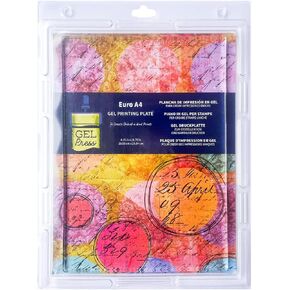 Gel Press Monoprinting Print Plate - A4 (8.3 x 11.7 inches) Gel Plate - Printmaking Supplies - Reusable Gel Printing Plate for Press Art for Card Making, Scrapbooking, Journaling, Arts & Crafts