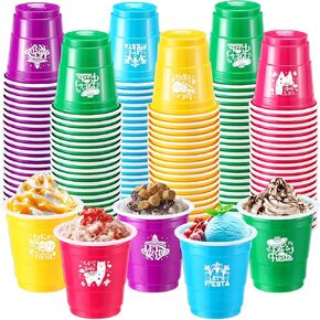 Pickmesh 100 PCS Mexican Party Decorations 2 Oz Shot Cups Cinco de Mayo Fiesta Mini Cups for Fiesta Taco Party Decorations Trish Fridath