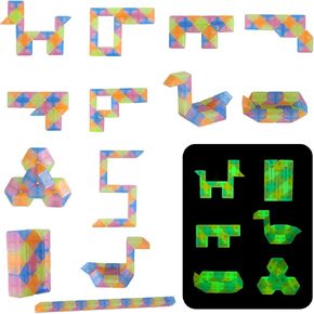 30pcs gulk fidget توهج في مكعب الأفعى المظلم ، مفضلات الحفلات ، حقيبة Goody ، ألعاب كبيرة ， جوائز فصول Brithday ، صندوق كنز Pinata لطلاب المدارس هدايا للأولاد والفتاة