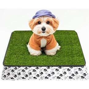 Grass Pad for Dogs Potty, 20×25" Pee Pad, Reusable & Washable Dog Pee Grass, Indoor Dog Potty Pad Artificial Grass, Dog Litter Box for Small Puppy Potty Training, Dog Turf Potty Outdoor,Porch,Balcony