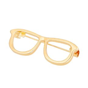 Gold Eyeglasses Brooch Pins for Women Men Fashion Office Suit Dress Dress Dress Twlar Buckle Frabel Pins for Backpacks Action Acces Facs Gift (Gold)