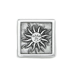 Sun Pin Square - إغلاق الظهر المغناطيسي - لا توجد ثقوب في الملابس - بيوتر مصنوع يدويًا مصنوع في الولايات المتحدة الأمريكية - الانتهاء من العتيقة