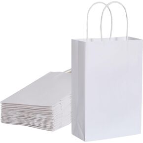SUNCOLOR 12-Pack Rainbow Small Gift Bags with Handles – 8" Recyclable Goodie Bags for Party Favors, Birthdays & Celebrations