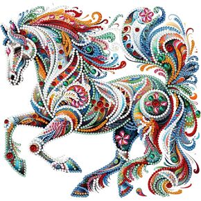 NEWENMO Diamonds Painting Kits for Adults Beginner DIY 5D Cute Fox Diamond Art Paint with Special Shape Diamonds,Full Drill Colorful Flowers Diamonds Art Painting Kit for Home Wall Decor 12x12Inch