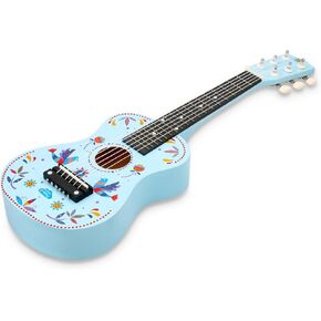 Children’s Blue Wooden Guitar by Marmelada Musica - Mini Guitar for Kids, Toddler Instruments Ages 3-5, Acoustic Instrument for Kids, Beginner Guitars for Kid, Ideal Toy Guitars for Kid Ages 5-9, Blue