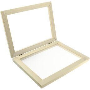 Luorng A5 Paper Paper Frame Natural Wooden Paper Morp Paper Mesh Frame Kit 7.5x10 Inch Wooden Paperming Frame for Diy Paper Crafts و Dry Flower Crafts