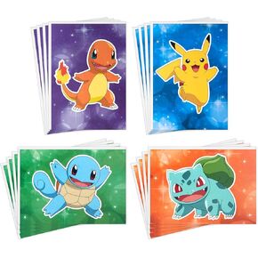 Hallmark Pokémon Kids Birthday Card Card (16 بطاقة مع مظاريف) Pikachu ، Bulbasaur ، Squirtle ، Charmander