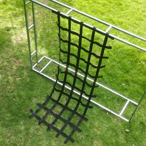 CL CLC Clcbing Cargo Net - Net Cargo Playground - شبكة التسلق للتأرجح - شبكة التسلق الداخلية - سلم التسلق - 8ft × 4ft (96in × 48in) الأسود