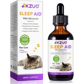 Cat Melatonin ، Cat Cateity Relation ، Cat Sleep Aid ، مكملات صحية مهدئة للقطط ، مع الفيرومونات التي قد تساعد في كبح السلوك المدمر وقلق الانفصال (زجاجة واحدة)