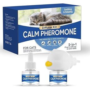 Hackerdom Cat مهدئ الناشر ، ناشر الفيرومون لتهدئة القطط ، يقلل من التوتر والعدوان ، الحل الآمن والطبيعي للقطط ذات المشكلات السلوكية ، يساعد في السفر والانفصال