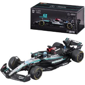 BBURAGO 1:43 2024 سباق مرسيدس W15 مع خوذة ، راسل #63
