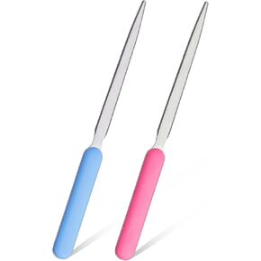 2 Pcs Letter Opener Envelope Slitter, Stainless Steel Letter Openers Envelope Slitter, Lightweight Mail Opener for Office School Home Supplies (Blue Rose)