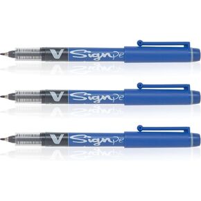 Pilot 019592 V Sign Pen (Blue - Pack of 8)