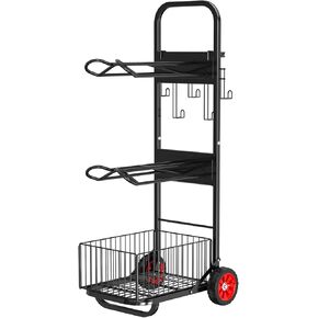 Rolling Saddle with Wheel Horse Tack Dolly Heavy Duty Horse Equipment Cart Foldable Show Cart with Saddle Rack for Storage Moving Organize Transport Supplies