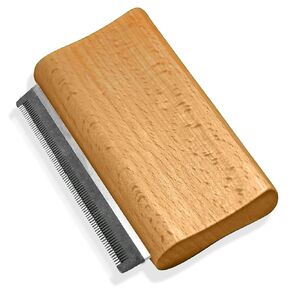 Jocomb Premium Wooden Deshedding & Dematting Brush – Gentle Grooming Brush for Dogs, Cats, Horses & Livestock – Comfortable, Durable & Ideal for Short Hair, Thick Coats & Wiry Coats