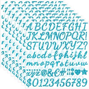 664 PCS Gold Letter Stickers Glitter 8 Sheets Alphabet Number Stickers 1 Inch Vinyl Self Adhesive Stick on Letters for Graduation Cap Scrapbooking Water Bottles Cup Mailbox DIY Crafts Classroom Decor