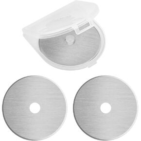 60mm Rotary Cutter Blades Replacement for Fiskars Paper Cutter Replacement Blades, Idea for Sewing, Arts and Crafts Cutting, Quilting Rotary Blades (3 Pieces)