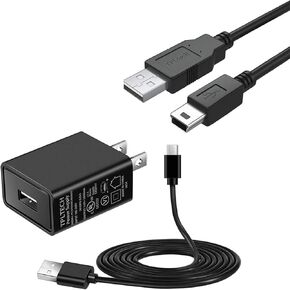 5Ft Charger with 3.3Ft Mini Cable Bundle for TI 84 Plus CE Graphing Calculator, TI Nspire CX/CX CAS, TI84 Plus CE Color/C Silver Calculator