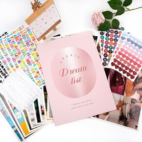 ANERZA 2025 Vision Board Kit, Vision Board Supplies for Women, Vision Board Clip Art Book, Vision Board Pictures and Quotes, Scrapbook Kit and Collage Book Magazines, Inspire and Create Life Goals