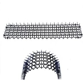 BUYTER 12 Pack 8.5 * 6.5 Inch Square Cat Scat Mats with Spikes, Cat Repellent Pads Fence Animal Barrier,Included 12 Pack Staples and 20 Pack Zip Ties (8.5''*6.5'')