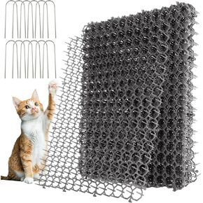 20 Pcs Cat Deterrent Mat 13 x 16.5 Inch Scat Mat for Cats Cat Spike Mat Cat Repellent Mat with Spike, Cat Digging Stopper for Indoor Outdoor Sofa Furniture Garden with Spikes