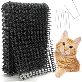 12 Pack Cat Deterrent Mat, 16 x 12 inch Scat Mat with Spikes for Indoor & Outdoor Pet Training, Keep Cats & Dogs Away Protect Plants, Furniture and Countertop