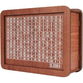 Money Vault 1000 5000 10000 Dollar Savings Challenge Box Wooden Piggy Bank Cash Vault Tenkaybox Wood Cashbox للبالغين Boys Girls Cashing