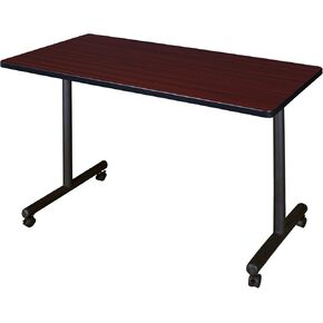 Regency Kobe 48 by 24-Inch Mobile Training Table, Mahogany