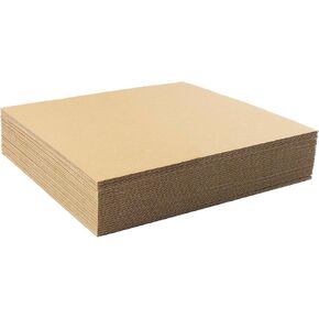 Golden State Art, 25 Pack 12x16 Corrugated Cardboard Sheets, Flat Cardboard Pads for Packing, Mailing, Moving, Shipping, Crafts (One-Side White)