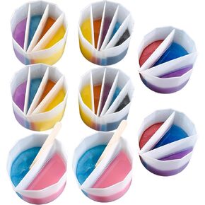 8 PCS CILICONE CUPS ، Filking Fluid Art Cup Cup مع 2-5 قنوات ، أدوات الرسم الراتنج لصب الطلاء ، الرسم ، الحرف الراتنجات و DIY